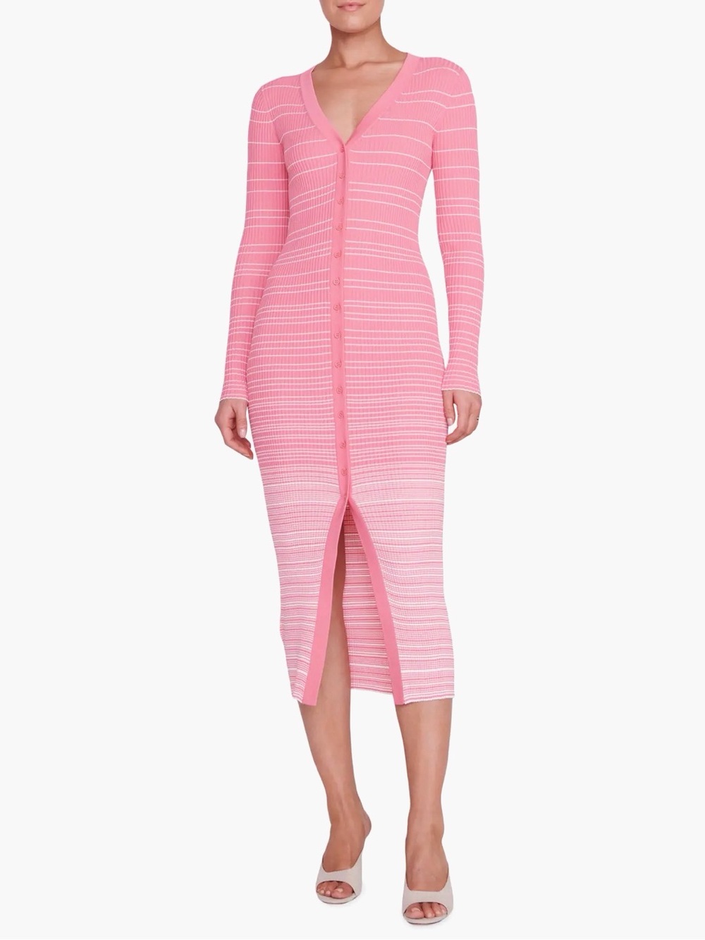 Staud Shoko Striped Ombre Sweaterdress Size M